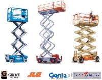 Scissor lifts/Boom lifts/Boom cranes/Man lifts