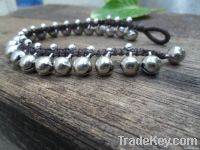 Silver Beads Bell Anklet