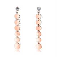 Designer Inspired Gold Tone Stainless Steel Fashion Dangling Earrings