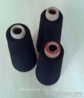 black polyester yarn recycled 32s