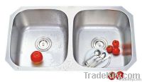 Stainless steel double bowl sink