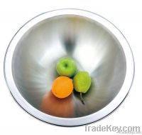 Round stainless steel single basin kitchen sink