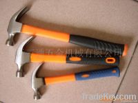 Claw hammer with plastic coating handle