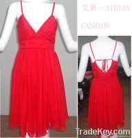 Lady newest red elegant sexy  dresses