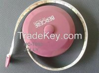 1.5m/60'plastic mini round shape tape measure with logo printing for business promotion