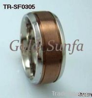 Tungsten Ring with gold