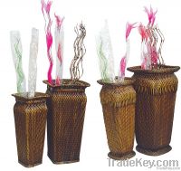 Wicker Flower Vases