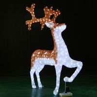 Good quality large santa sleigh christmas reindeer Led 3D lights