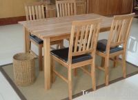 Pine Wood Dining Table Set