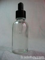 Clear  Glass Bottles  With Bulb Glass Dropper With Aluminum Collar
