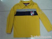 Wholesale boys polo t-shirt, long sleeved shirts, kid's shirt
