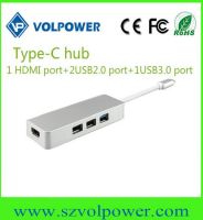 Top quality Super speed USB3.1 type c hub with HDMI &amp; PD