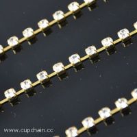 Rhinestone cup chain, crystal cup chain, fusenby