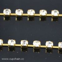 Rhinestone cup chain, crystal cup chain, fusenby From China