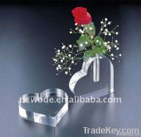 Acrylic Flower Vase, heart shape