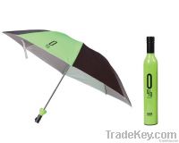 bottle umbrellas, 3-fold  Umbrella, Made of Metal/Polyest