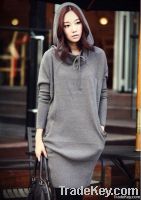 Fashion New HoodedLong Sweater