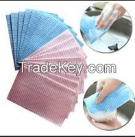 Spunlace nonwoven fabric cleaning cloths