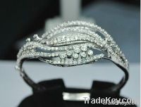 Fine Design Of 925 Silver Cubic Zircon Bracelet Bangle