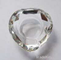 Heart shaped crystal candle holder