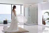 Rectangle frameless stainless steel shower enclosure