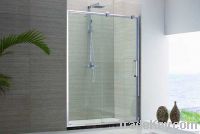 Stainless steel framing sliding shower door