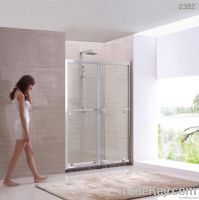 Stainless steel two panels sliding shower door