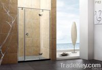 Three panels polished frame hinged shower door