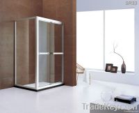 Rectangle framing sliding shower enclosure