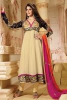 CREAM ENTHNIC EMBROIDERED SALWAR KAMEEZ