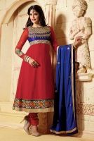 RED ENTHNIC EMBROIDERED SALWAR KAMEEZ