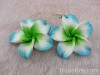 2011 polymer clay fashion flower drop earring