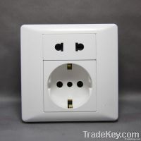 K3.0  Germany socket with 2 extremely Wall Switch &amp; Sockets