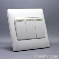 K100 Three Gang A Way Wall Switch &amp; Sockets