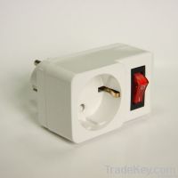 German changeover plug with switch