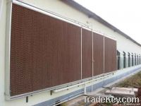 Poultry farm evaporative pads for cooling system