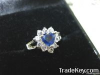 Awesome Blue Heart Sapphire Brilliant Ring 2351