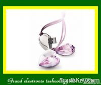 USB Flash Memory Drive crystal Heart-shaped pen drive usb stick