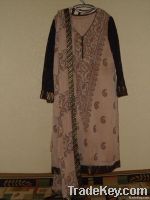 Ladies Block Printed 3-piece suit.