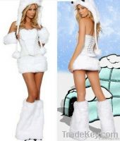 7 pcs Sexy Polar Bear Corset Costume