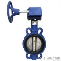 Gear box operated  wafer type butterfly valve