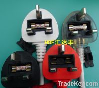 black, red, white british plug have BS certificate