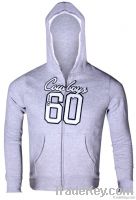 Grey Fleece Zipper Hood