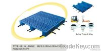 grid top 3 rails with steel plastic pallet