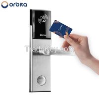 ORBITA Hotel Mifare Card Lock/hotel room door lock/hotel electronic door lock with hotel energy saving switch From China