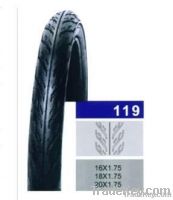 black bike tire