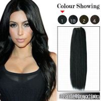 20 inch Jet Black #1 straight Remy Hair weaving