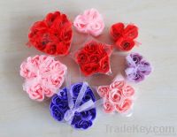 9 rose heart SOAP flowers