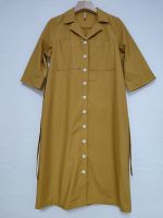 100% cotton women's shirt dress