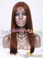 silk strairht brown long indian virgin hair full lace wig